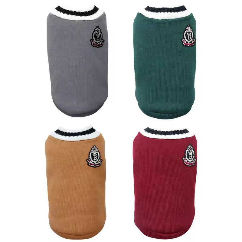 Pet Cat Solid Costume Autumn Winter Christmas Sweater - Katokitten