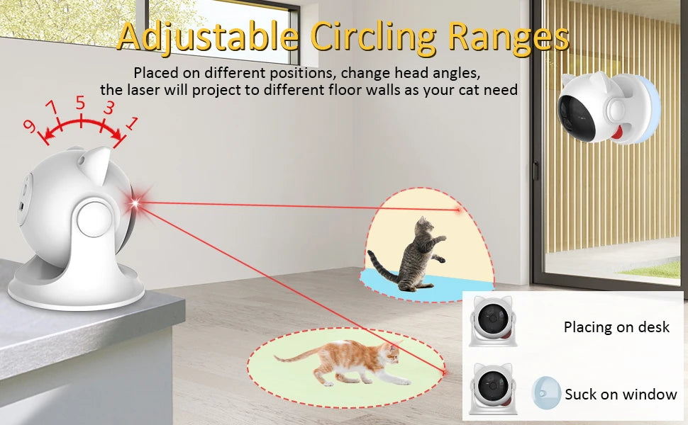 Automatic Interactive Rechargeable Laser Cat Toys - Katokitten