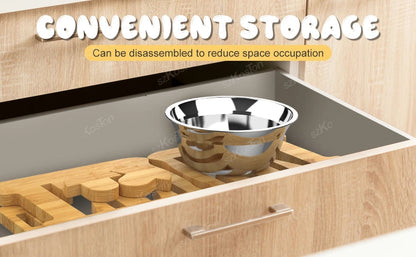 Feeder Stand with Stainless Steel Food Bowls - Katokitten