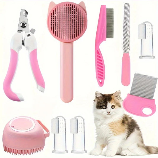 8Pcs Pet Cat Beauty Kit Set - Katokitten