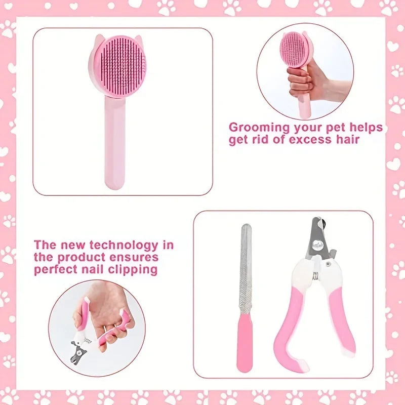 8Pcs Pet Cat Beauty Kit Set - Katokitten