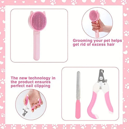 8Pcs Pet Cat Beauty Kit Set - Katokitten
