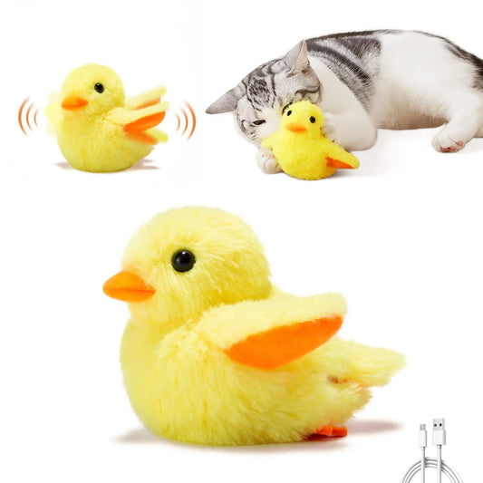 Electric Bird Rechargeable with Catnip Touch Activated Plush Toy - Katokitten