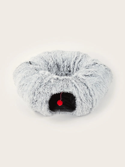 Pet Cat Plush Bed with Tunnel for Indoor Cats - Katokitten