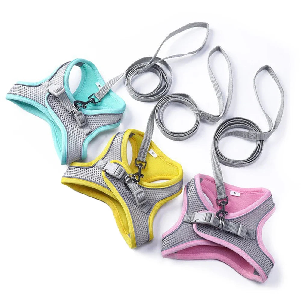 Adjustable Pet Cat Harness Leash Set - Katokitten