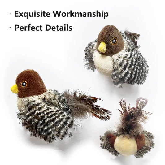 Electric Squeaky Simulation Bird Plush Cats Toy - Katokitten