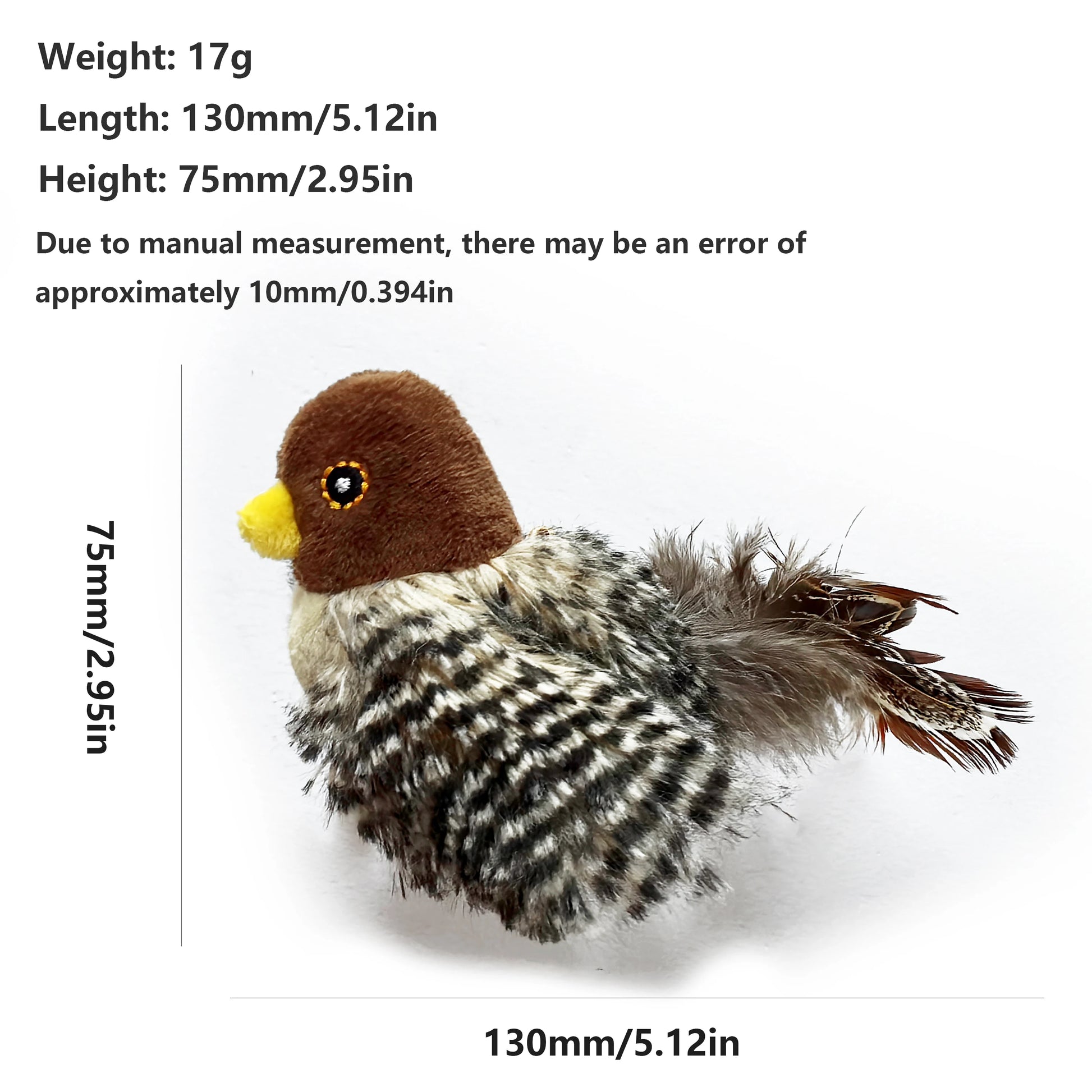 Electric Squeaky Simulation Bird Plush Cats Toy - Katokitten