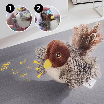 Electric Squeaky Simulation Bird Plush Cats Toy - Katokitten