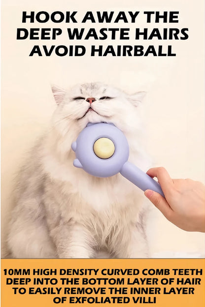 Pet Cat One Button Cleaning Brush - Katokitten
