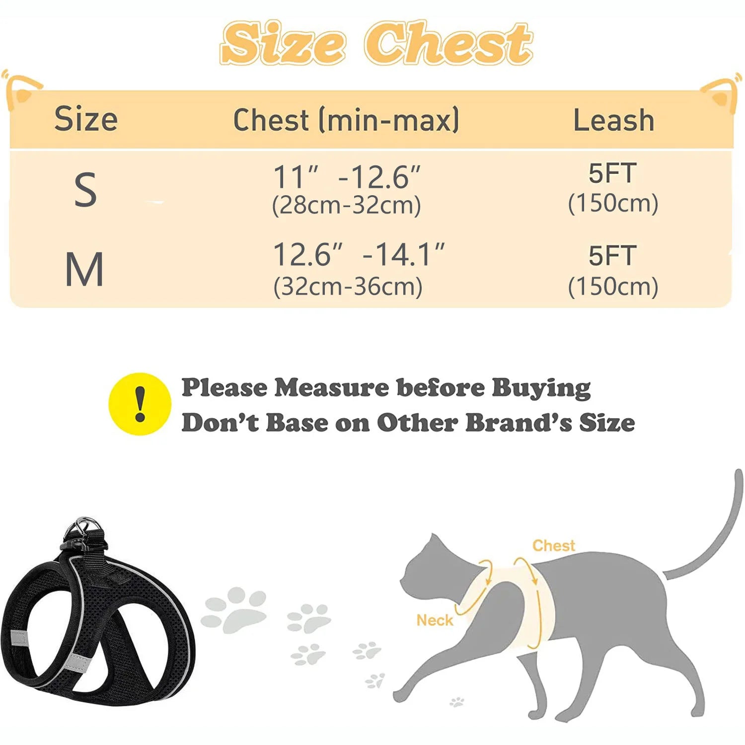 Pet Cat Harness and Leash Adjustable - Katokitten