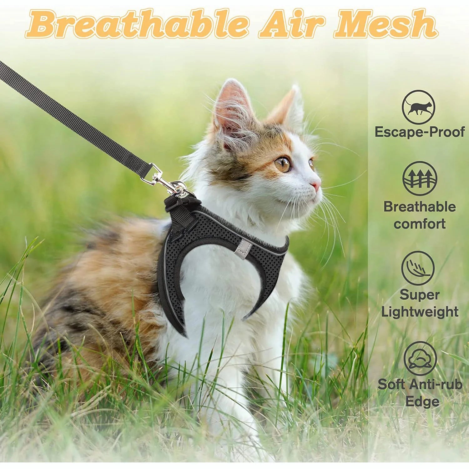 Pet Cat Harness and Leash Adjustable - Katokitten