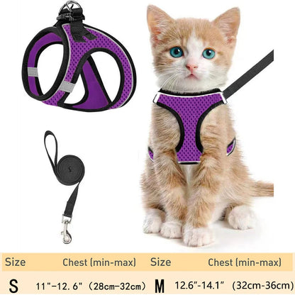 Pet Cat Harness and Leash Adjustable - Katokitten
