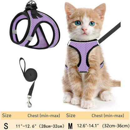 Pet Cat Harness and Leash Adjustable - Katokitten