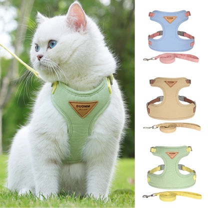 Breathable Nylon Mesh Cat Harness Leash Set - Katokitten