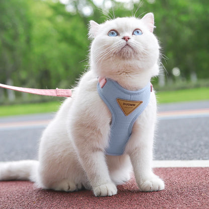 Breathable Nylon Mesh Cat Harness Leash Set - Katokitten