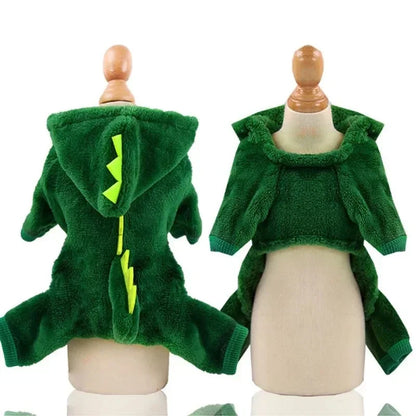 Winter Warm Funny Dinosaur Cosplay Costume Cat Coat - Katokitten