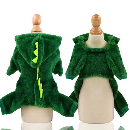 Winter Warm Funny Dinosaur Cosplay Costume Cat Coat - Katokitten