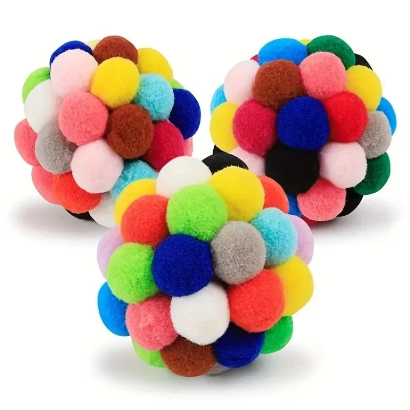 3PCS Elastic Bell Ball Cat Toys - Katokitten