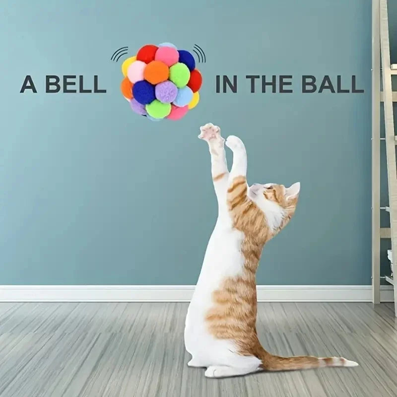 3PCS Elastic Bell Ball Cat Toys - Katokitten