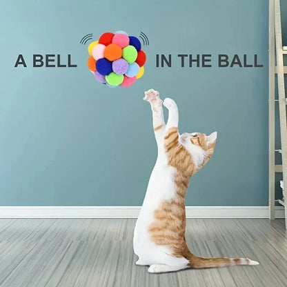 3PCS Elastic Bell Ball Cat Toys - Katokitten