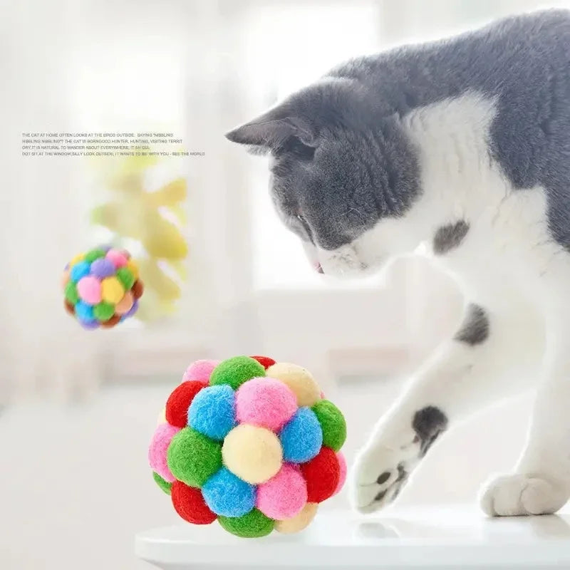 3PCS Elastic Bell Ball Cat Toys - Katokitten
