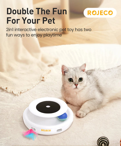 2 in 1 Automatic Feather Fun Ball Cat Toy Set - Katokitten
