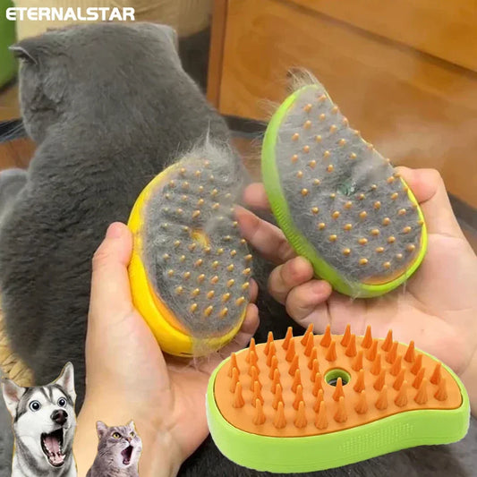 USB Rechargeable Puppy Hair Massage Comb Steam Brush - Katokitten